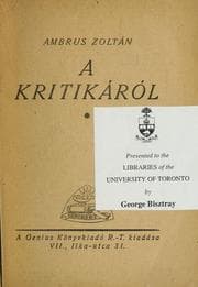 Tapa de A kritikáról