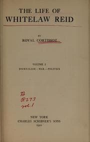 Tapa de The life of Whitelaw Reid