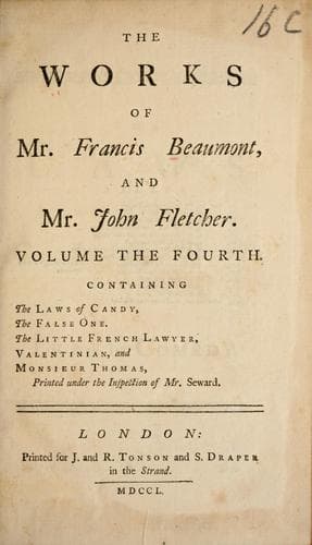 Tapa de The works of Francis Beaumont and John Fletcher