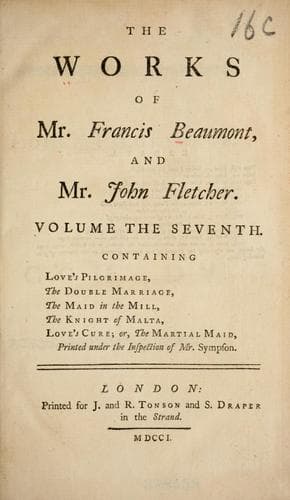 Tapa de The works of Francis Beaumont and John Fletcher