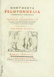 Tapa de Monumenta peloponnesia