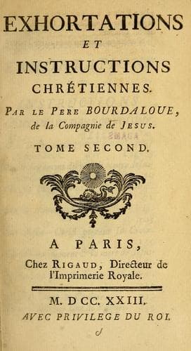 Tapa de Exhortations et instructions chrétiennes