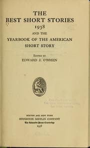 Tapa de The Best Short Stories of 1938