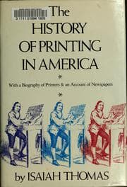 Tapa de The history of printing in America