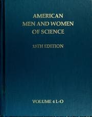 Tapa de American men and women of science, 13th edition
