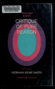 Tapa de Critique of pure reason