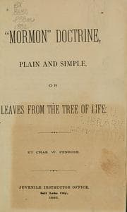 Tapa de "Mormon" doctrine, plain and simple, or, Leaves from the tree of life