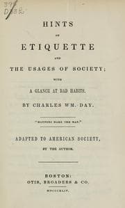 Tapa de Hints on etiquette and the usages of society with a glance at bad habits