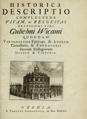 Tapa de Historica descriptio complectens vitam, ac res gestas beatissimi viri Gulielmi Wicami ...