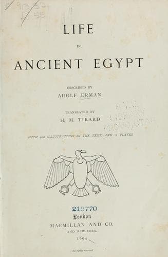 Tapa de Life in ancient Egypt