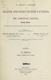 Tapa de A Select library of Nicene and post-Nicene fathers of the Christian church .