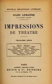 Tapa de Impressions de théâtre