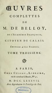 Tapa de Oeuvres complettes de M. de Belloy