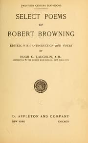 Tapa de Select poems of Robert Browning