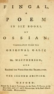Tapa de Fingal, a poem in six books, by Ossian