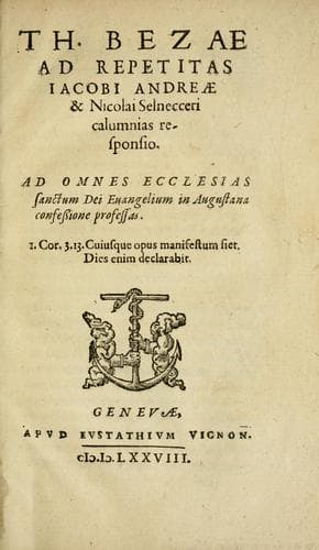 Tapa de Ad repetitas Iacobi Andreae & Nicolai Selnecceri calumnias responsio