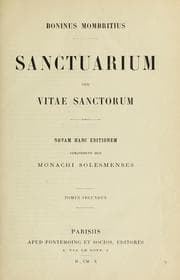 Tapa de Sanctuarium seu Vitae sanctorum