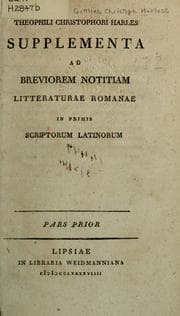 Tapa de Brevior notitia litteraturae romanae in primis scriptorum latinorum