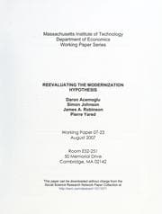 Tapa de Reevaluating the modernization hypothesis