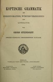 Tapa de Koptische Grammatik