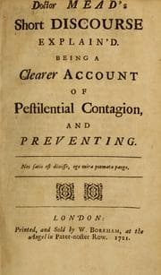 Tapa de Doctor Mead's short discourse explain'd