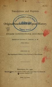 Tapa de English constitutional documents