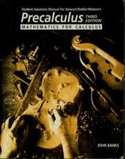 Tapa de Student solutions manual for Stewart/ Redlin/ Watson's Precalculus