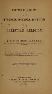 Tapa de Letters to a friend, on the evidences, doctrines, and duties of the Christian religion