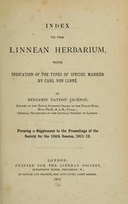 Tapa de Index to the Linnean Herbarium