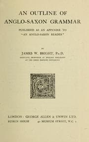 Tapa de An outline of Anglo-Saxon grammar