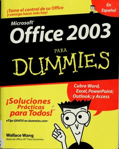 Tapa de Office 2003 para dummies