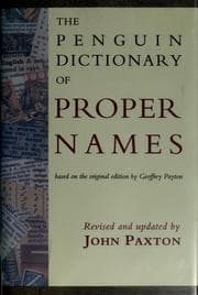 Tapa de The Penguin dictionary of proper names