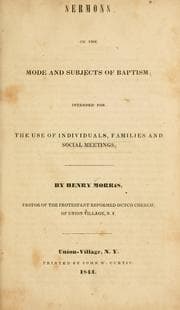Tapa de Sermons on the mode and subjects of baptism