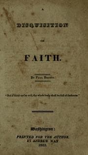 Tapa de A disquisition on faith