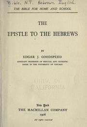 Tapa de The Epistle to the Hebrews