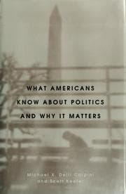 Tapa de What Americans know about politics and why it matters