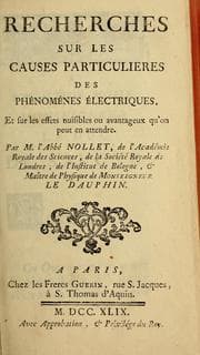 Tapa de Recherches sur les causes particulieres des phénoménes électriques