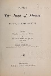 Tapa de Pope's The Iliad of Homer, books I, VI, XXII and XXIV