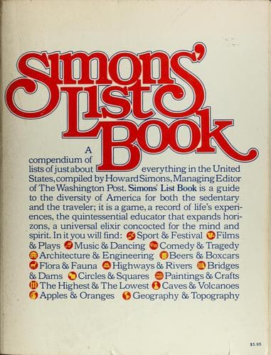 Tapa de Simons' list book