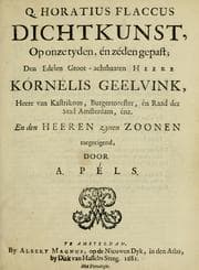 Tapa de Q. Horatius Flaccus Dichtkunst