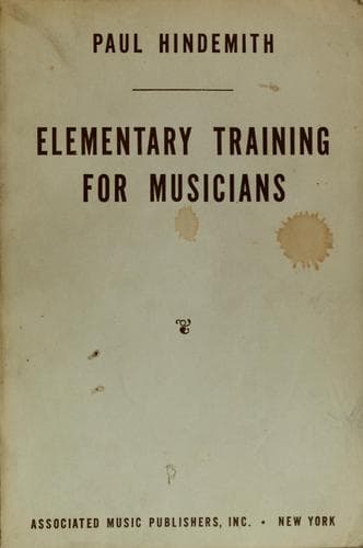 Tapa de Elementary training for musicians