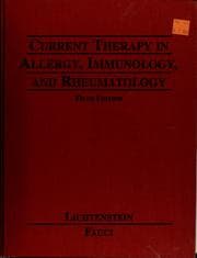 Tapa de Current therapy in allergy, immunology, and rheumatology