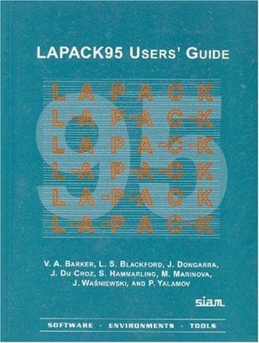Tapa de LAPACK95 Users' Guide (Software, Environments and Tools)