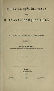 Tapa de Rudrata's Crngaratilaka and Ruyyaka's Sahrdayalila