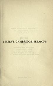 Tapa de Twelve Cambridge sermons