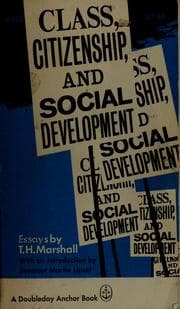 Tapa de Class, citizenship, and social development, with and introduction by Seymour Martin Lipset