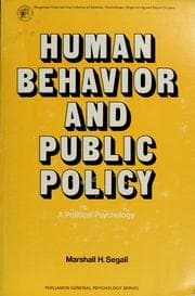 Tapa de Human behavior and public policy