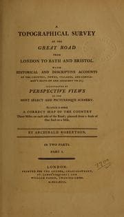 Tapa de A topographical survey of the great road from London to Bath and Bristol