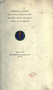 Tapa de Sonetti e canzone