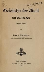 Tapa de Geschichte der Musik seit Beethoven (1800-1900)